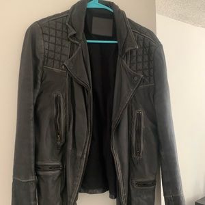 All Saints Cargo Leather Jacket